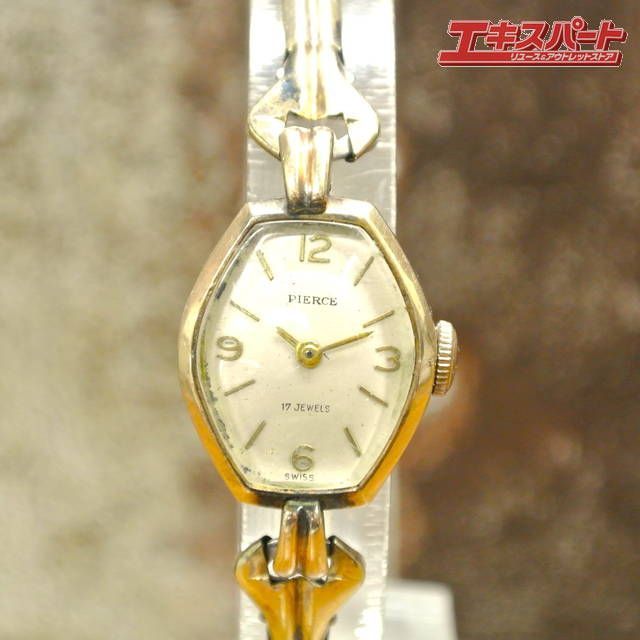 ヴィンテージ ジャンク品 PIERCE K18 手巻き 腕時計 17石 湘南台店  