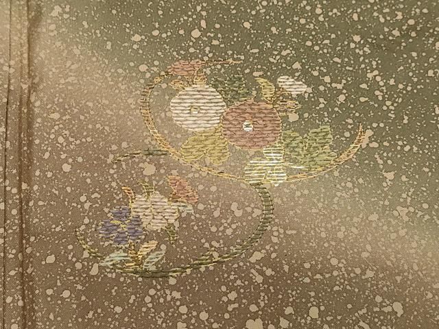 作家もの訪問着染大島紬辻ヶ花たたき染着物064a d