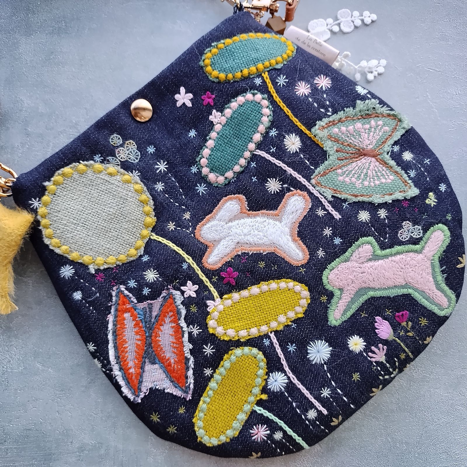 ✢幸 series✢ B6393 ハンドメイド バッグ 刺繍 手刺繍 大人 おしゃれ