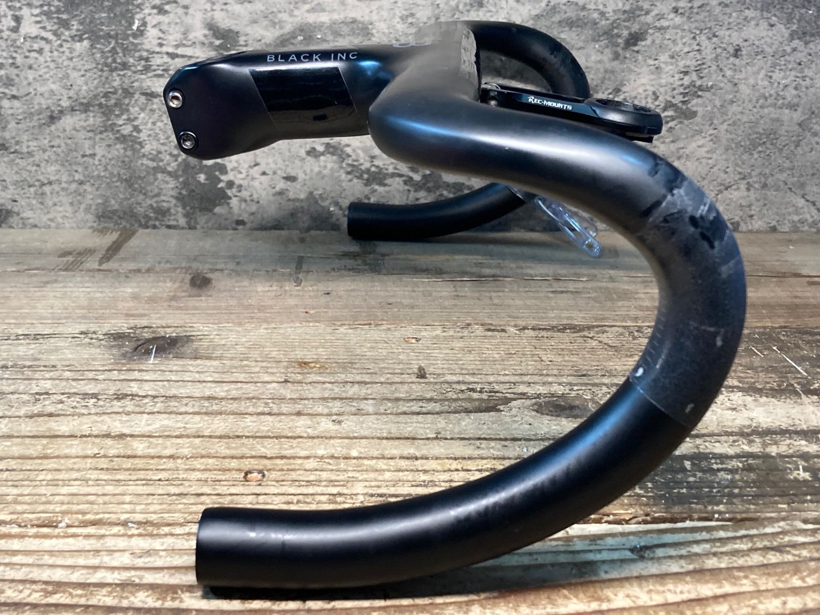 JK609 ブラックインク BLACK INC ステム一体型 カーボン ドロップハンドル ブラケットC-C400mm 突き出し100mm 6°