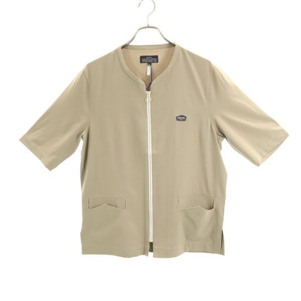 新品 クオルト 半袖 ジップ シャツ M ベージュ quolt HYKE ZIP-SHIRTS メンズ 新品 クオルト 半袖 ジップ シャツ M ベージュ quolt HYKE ZIP-SHIRTS
