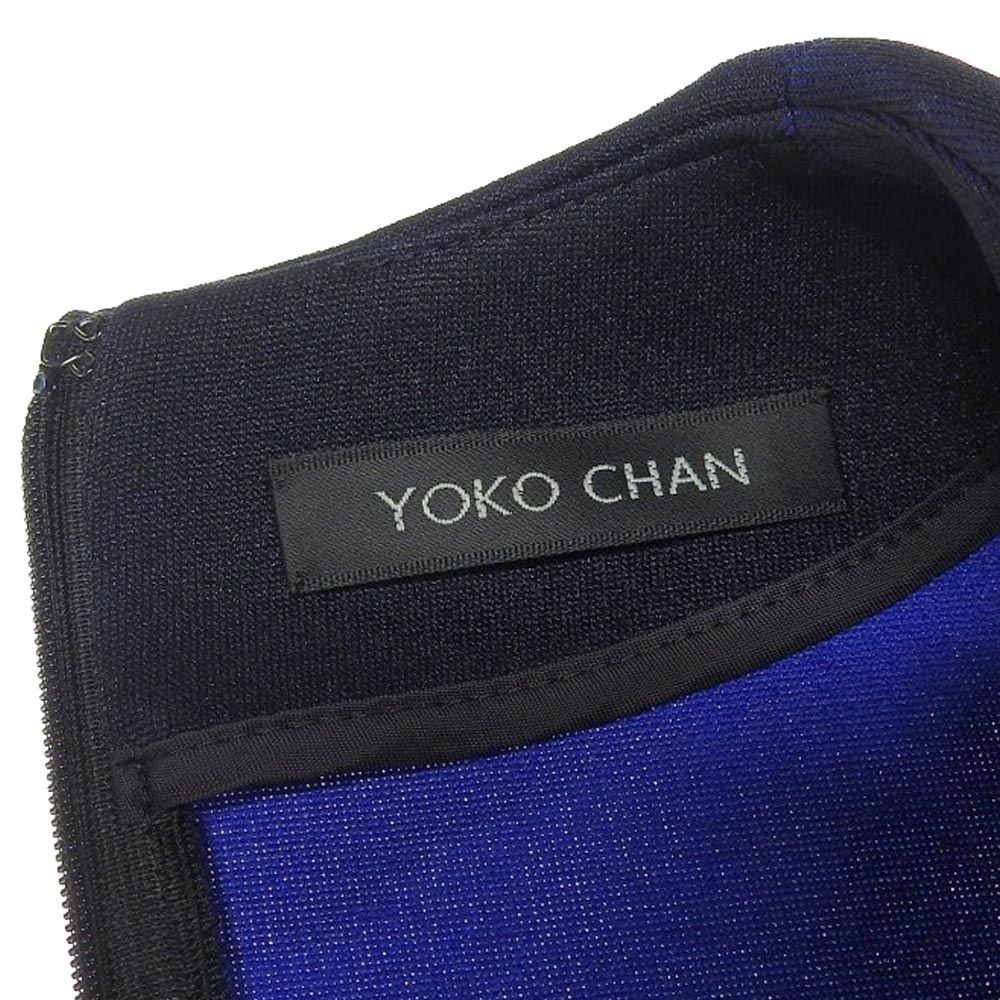 カラーブラックヨーコチャン YOKO CHAN ワンピース ドレス フレンチスリーブ 無地 トップス レディース 38(M相当) ブラック