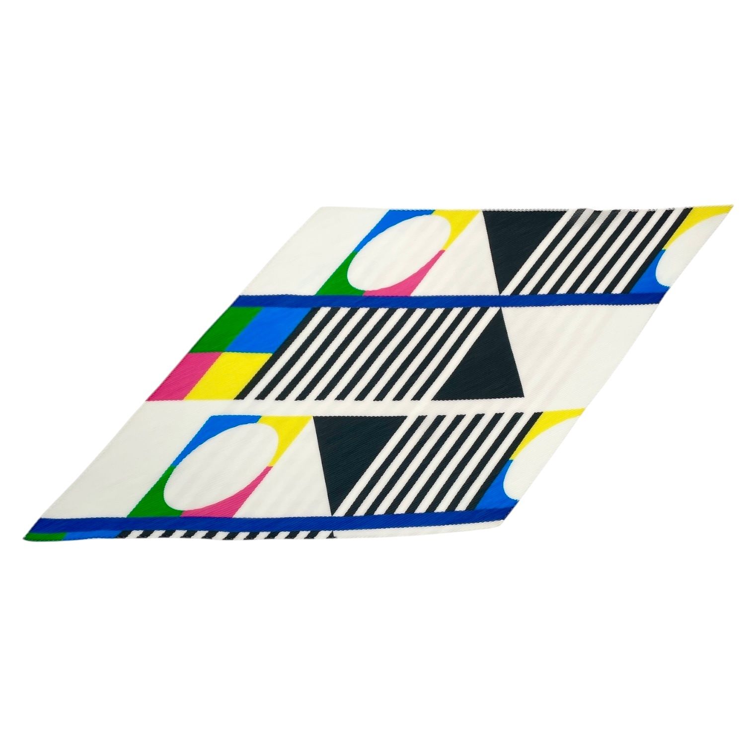 美品 ME ISSEY MIYAKE ミーイッセイミヤケ スカーフ 幾何学模様