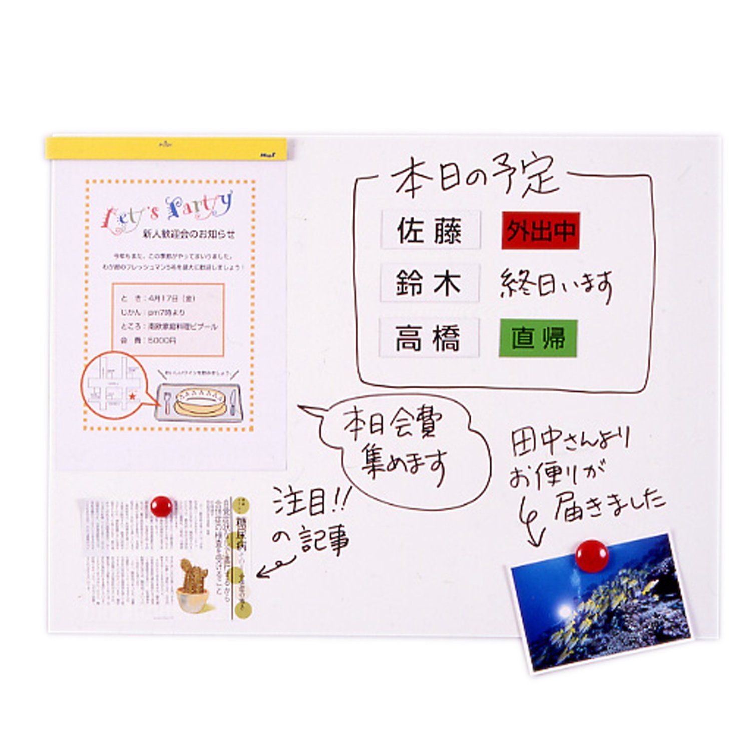 Size 大 600×900mm _Style ホワイトボード マグエックス マグネット式ホワイトボードシート 大 600×900mm MSHW-6090-M