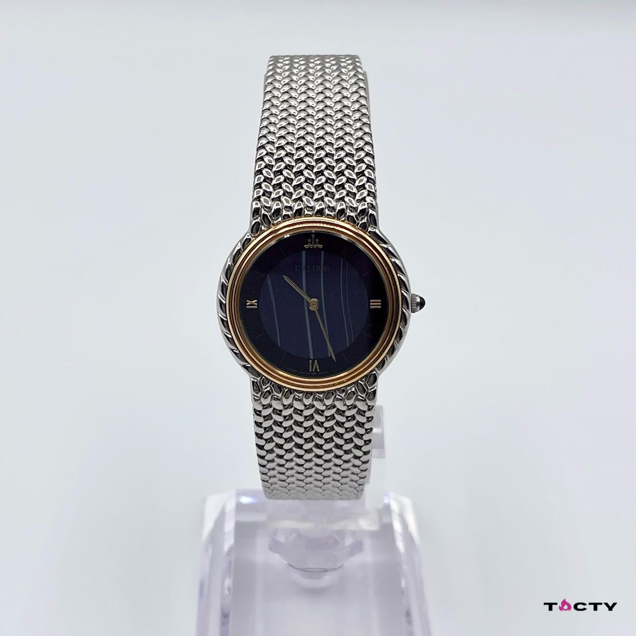 クレドール セイコー K18ベゼル 天然石文字盤 レディース 腕時計 C787