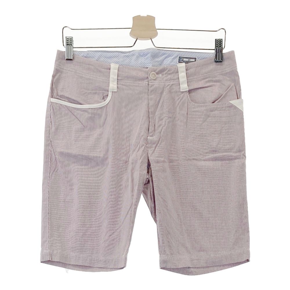 サイズ：40 ZOY ゾーイ ストレッチショートパンツ ストライプ柄 レッド