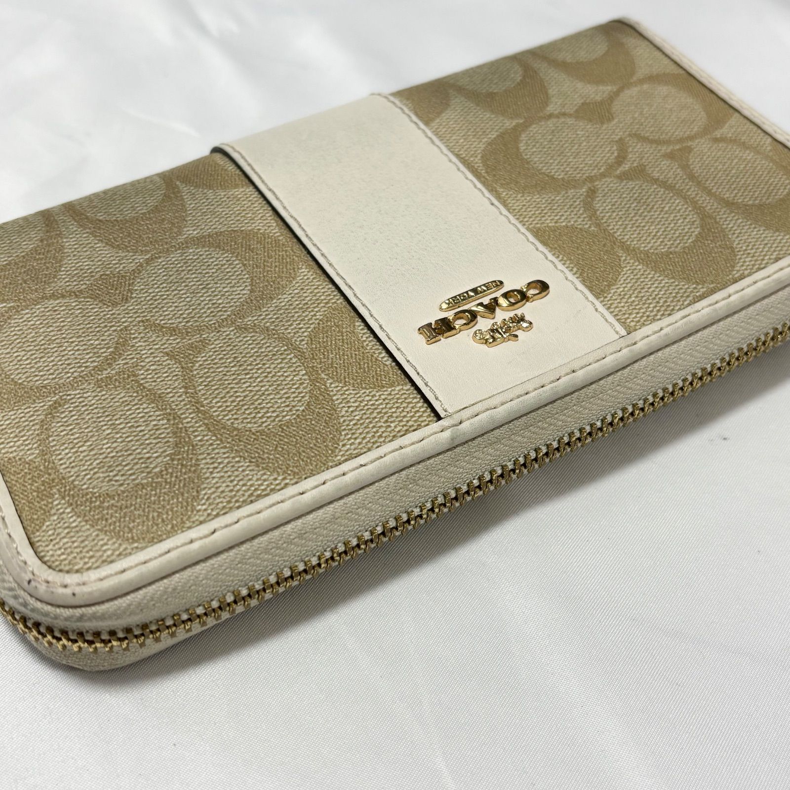 送料無料】COACH/コーチ/長財布/ウォレット/サイフ/シグネチャー/PVC 