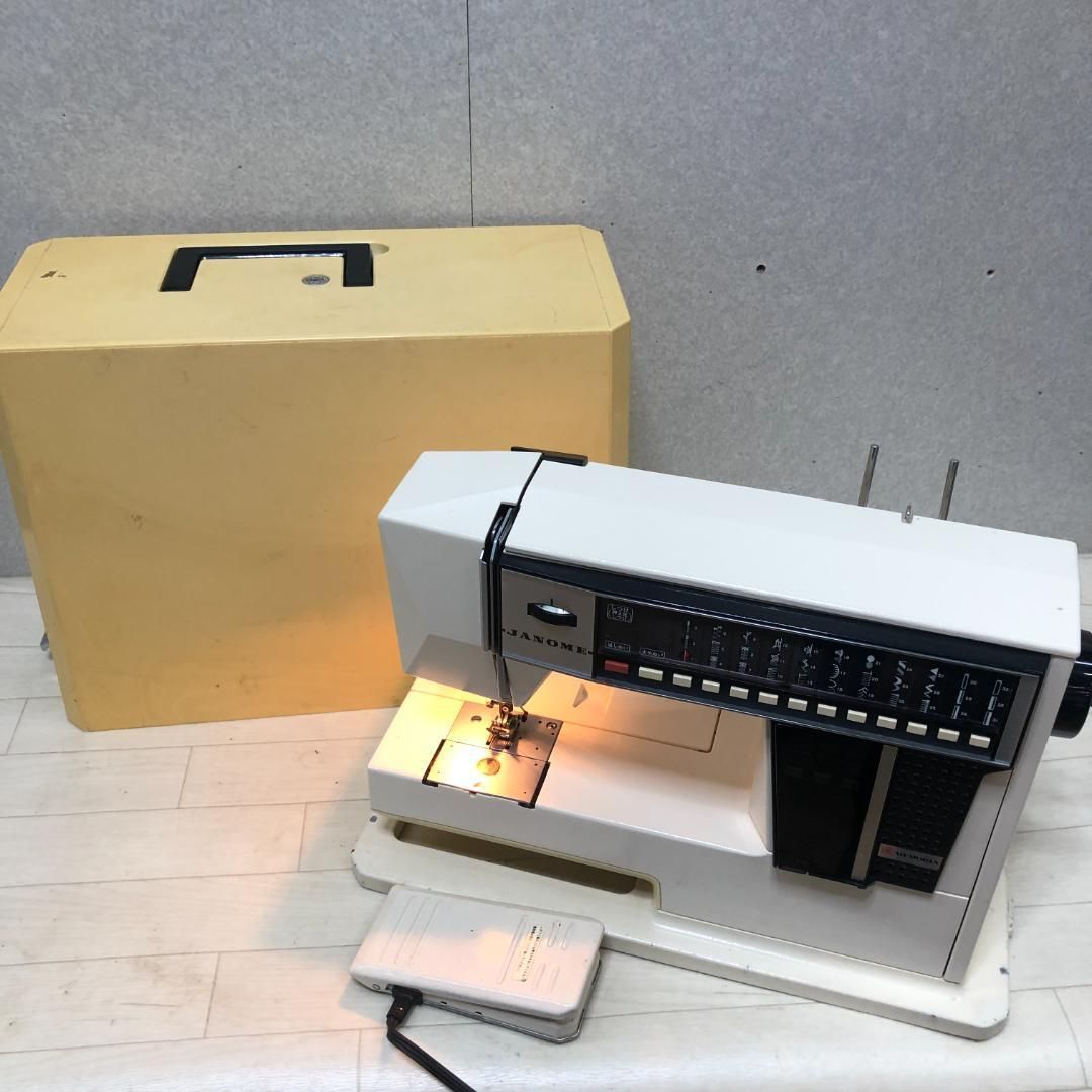 送料無料 JANOME ジャノメ MEMORIA メモリア コンピューターミシン フットペダル付き MODEL 5002 動作 済 品 現状品 88253-1-003