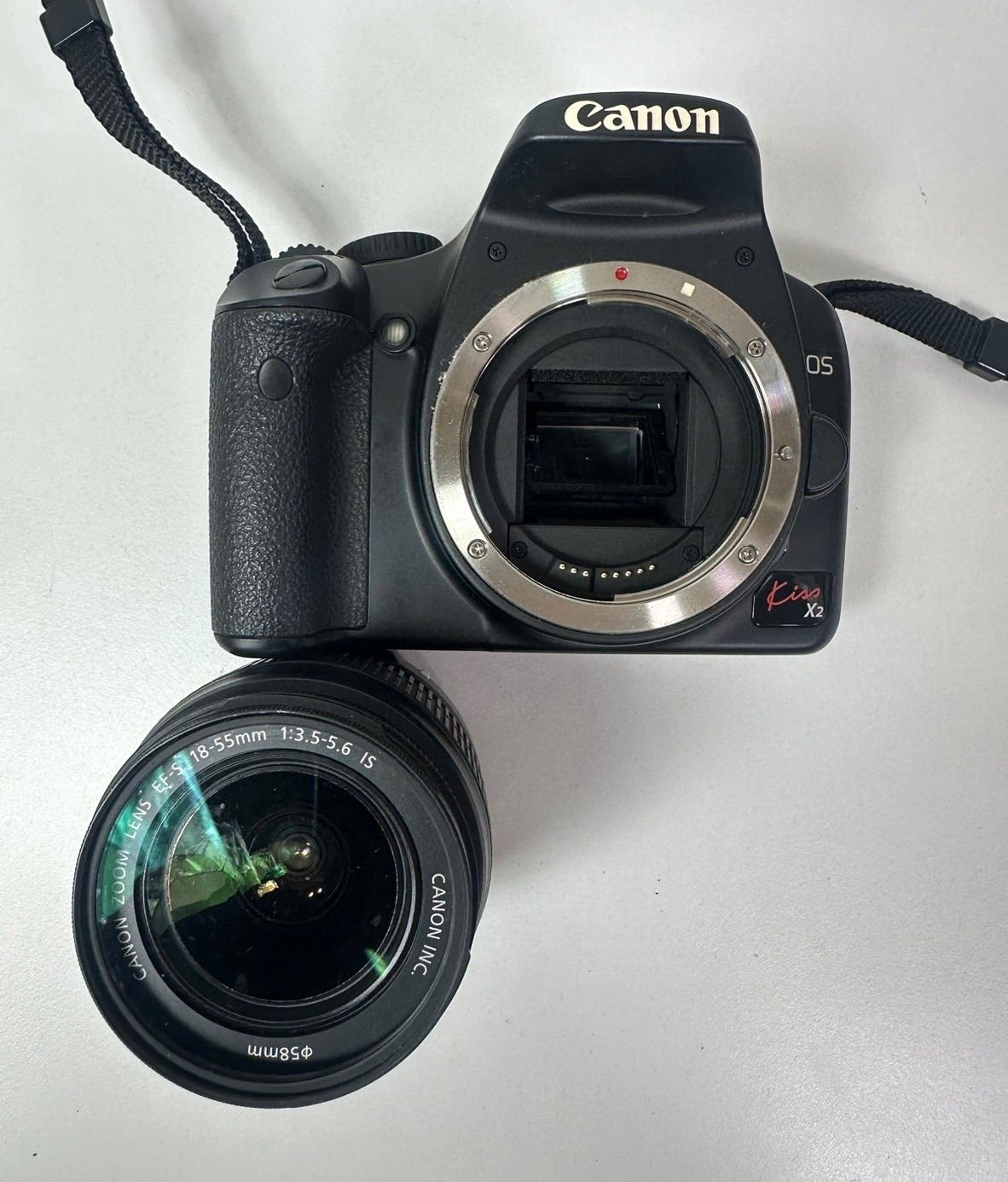 ジャンク】CANON EOS kiss X2 EF-S18-55mm F3.5-5.6 IS EF-S 55