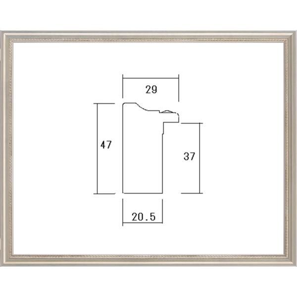 額縁 油絵/油彩額縁 出展用木製仮縁 7300 M12号 シルバー - メルカリ