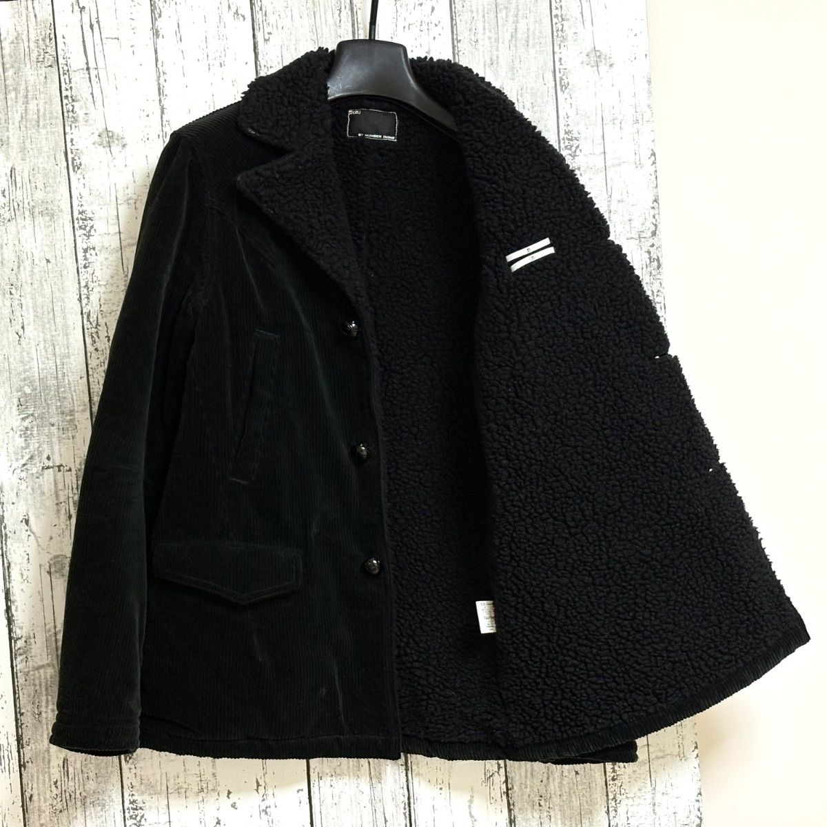 ナンバーナイン ボア ランチコート コーデュロイ ボア ジャケット