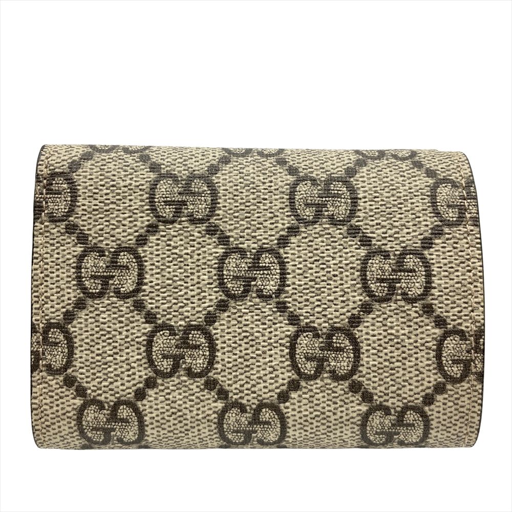 グッチ GUCCI グッチ×バレンシアガコラボ コンパクトウォレット 三つ折り財布 GGスプリームキャンバス 681700 ベージュ ザ ハッカー プロジェクト