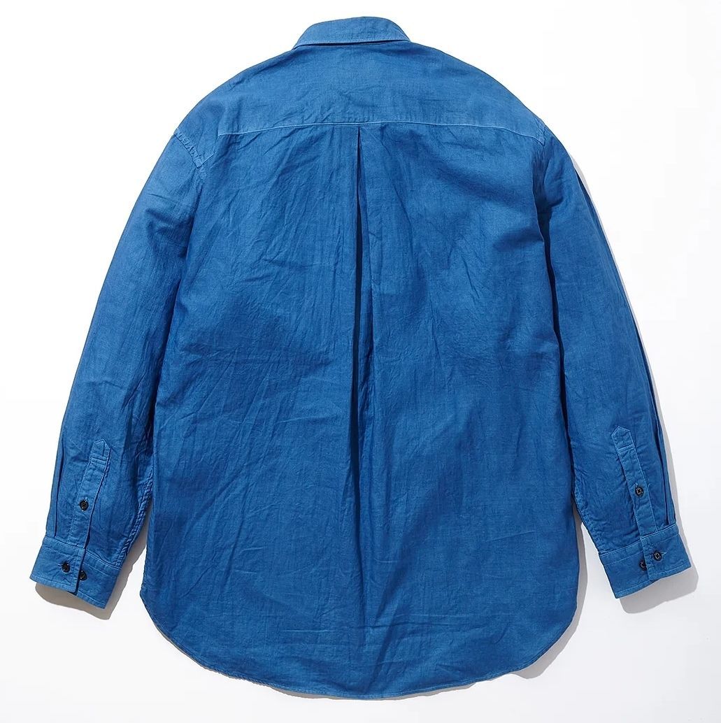 KUON Regular Collar Shirt AIZOME Light クオン レギュラー
