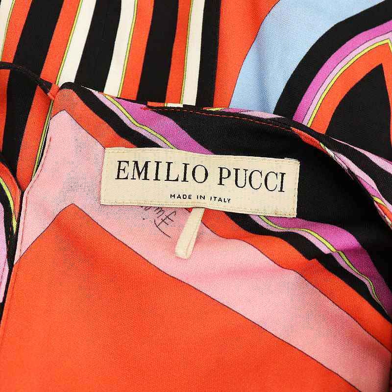 EMILIO PUCCI シルク100% 花柄　総柄　ワンピース　Mサイズ EMILIO PUCCI シルク100% 花柄 総柄 ワンピース Mサイズ（楽天