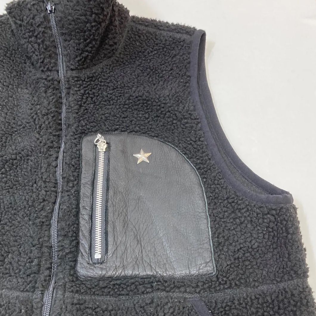 レザー ボア ジップアップベスト レザー ボア ジップアップベスト ライトボアジップベスト | スピック