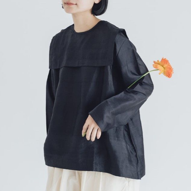 BUNON ブノン　セーラーブラウス　ブラック BUNON セーラーブラウス ブラック 黒 ブノン