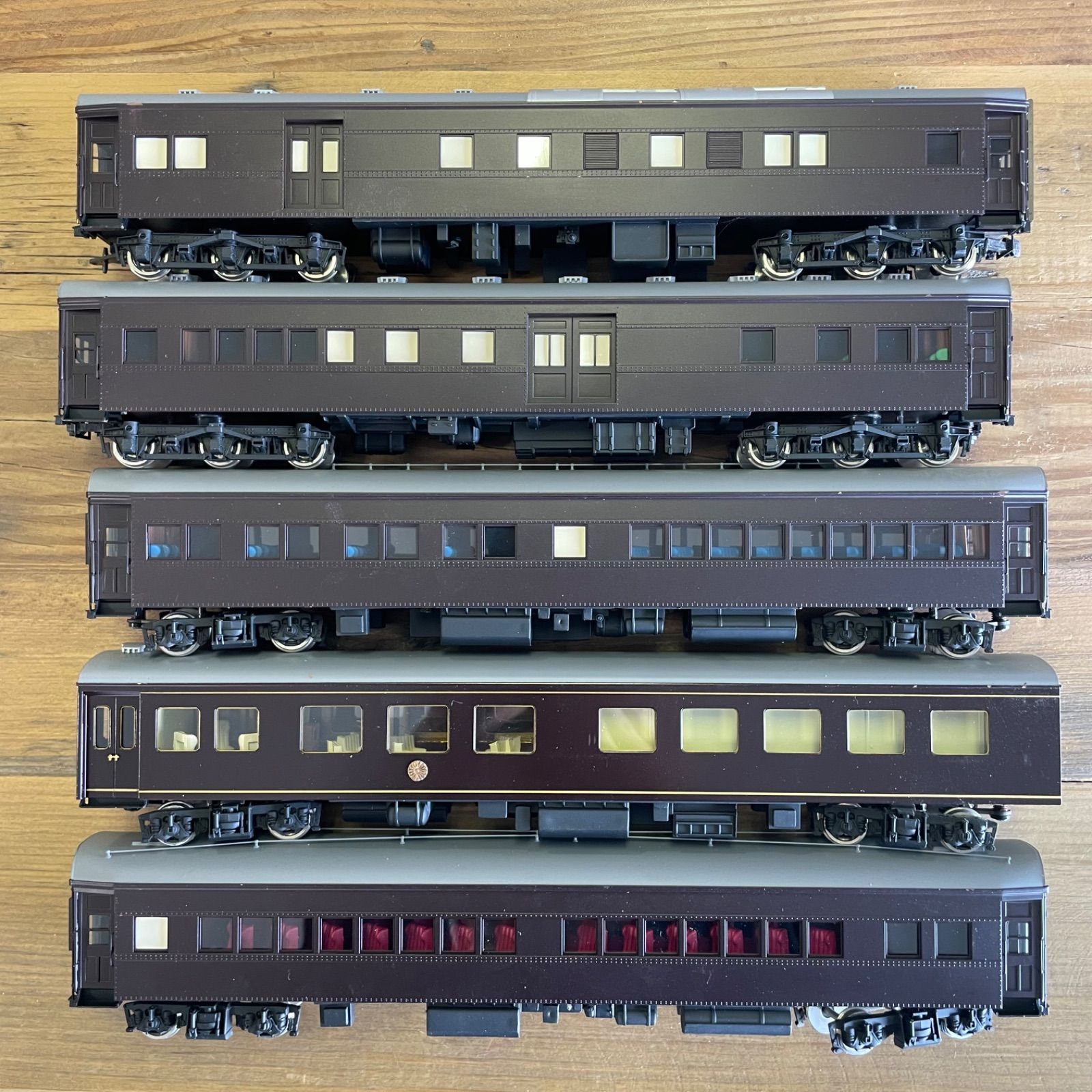 ♭ エンドウ 鉄道模型 5両セット ブラウン