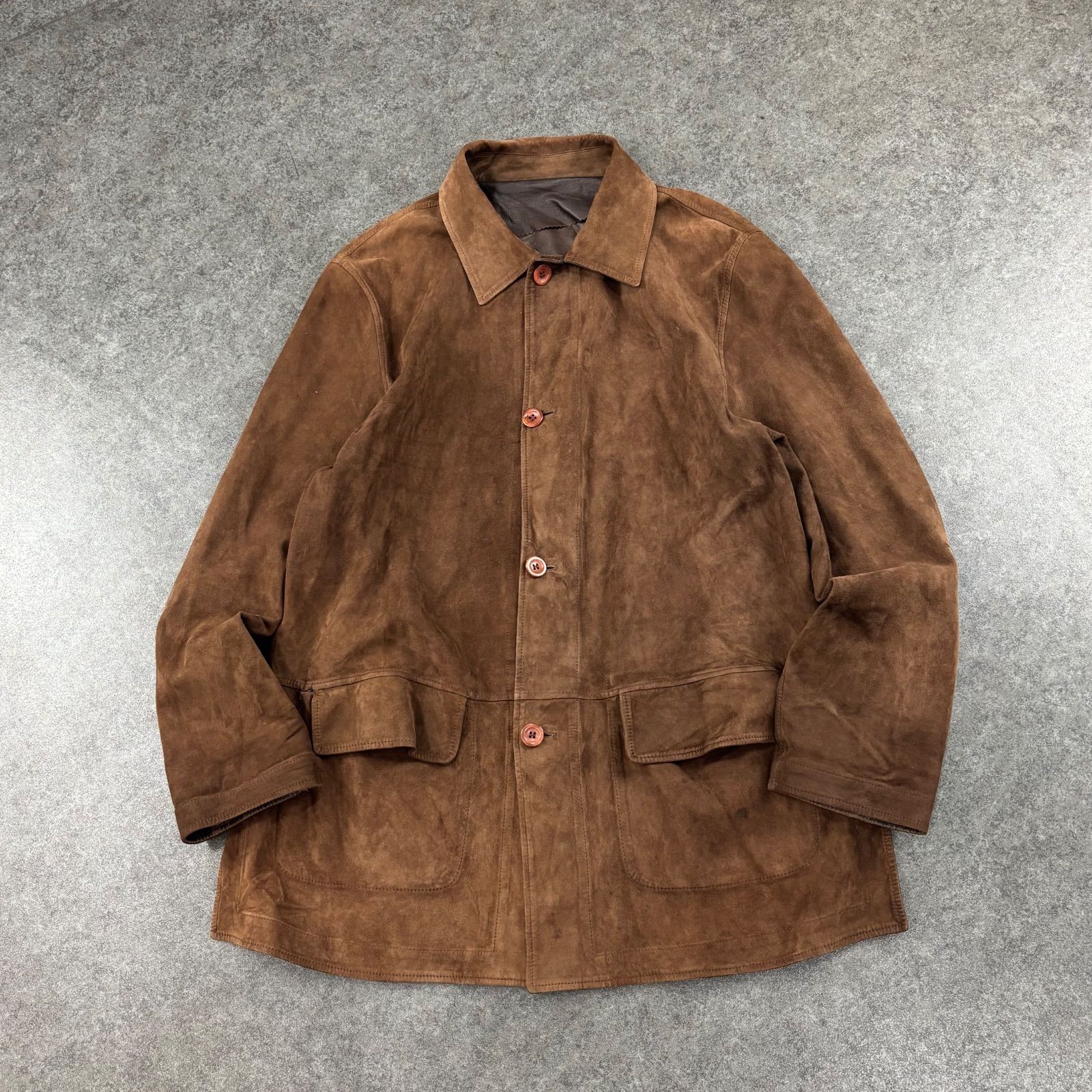 Italy 90s Real Leather Jacket Coat Blouson イタリア製 ハーフコート