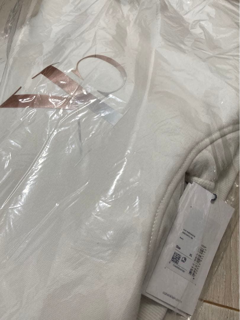  Calvin Klein カルバンクライン ロゴスウェットパーカー XL パーカー トップス