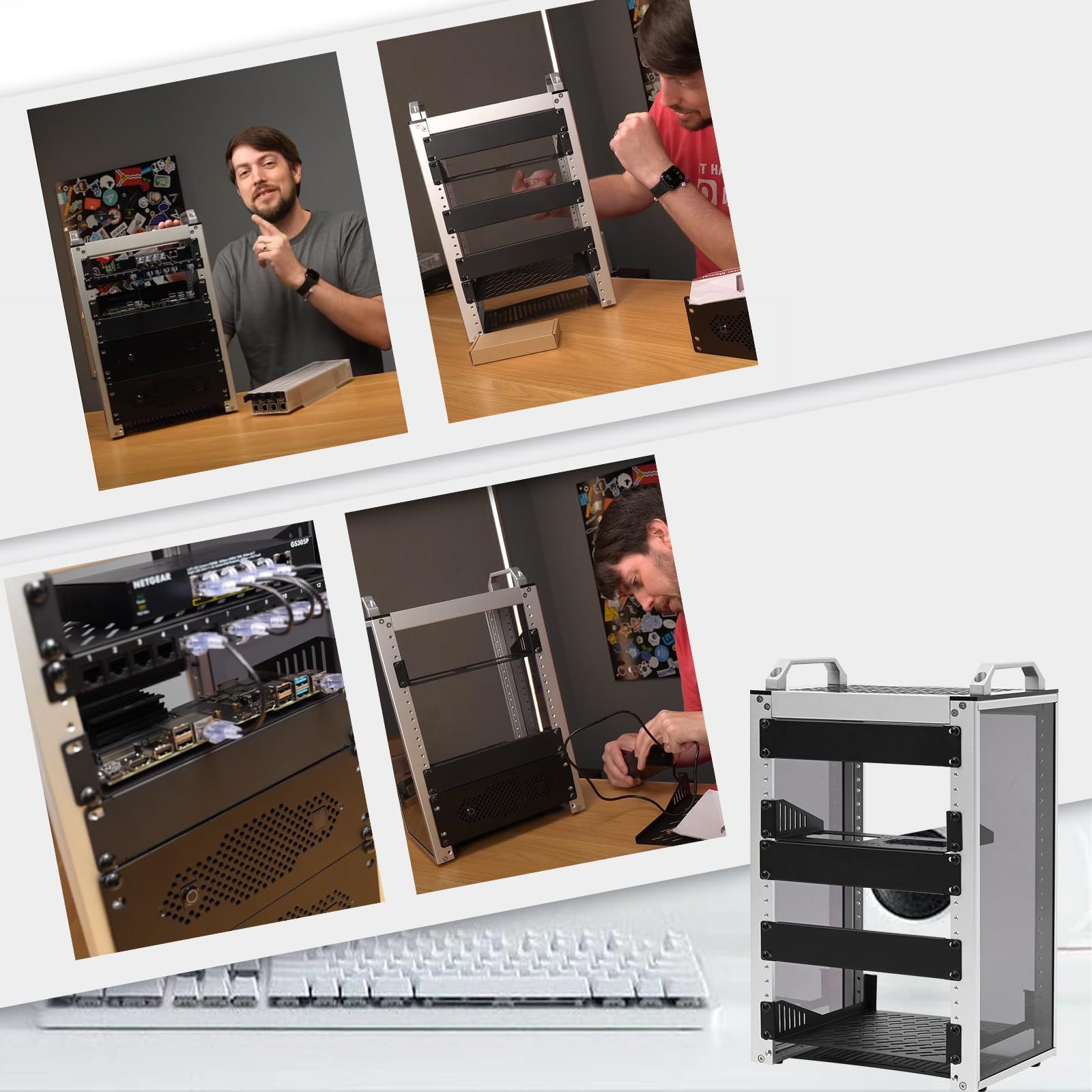 ち*る様 【美品】GeeekPi 8U サーバーキャビネットDeskPi　 T1 楽天市場】【送料無料】GeeekPi 8U サーバーキャビネット