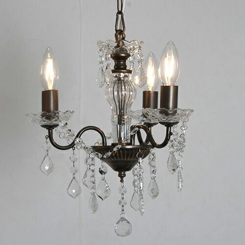 エスパスESPACE3灯シャンデリア 白熱球 トップ ゴールド