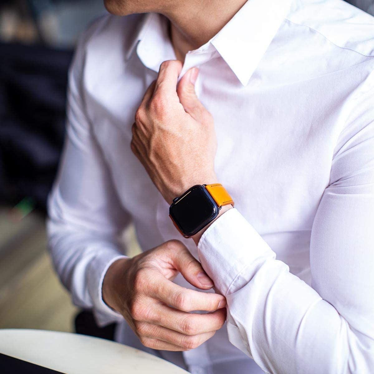 Alto ハンドメイド プレミアム イタリアンレザーベルト Apple Watch 44 mm / 42 mm用 Circumference