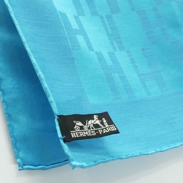 HERMES ストール グラン アッシュ Hロゴ シルク ウール ライト