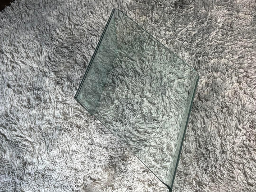 ②ガラステーブル サイドテーブル ローテーブル 斜めテーブル 高級家具