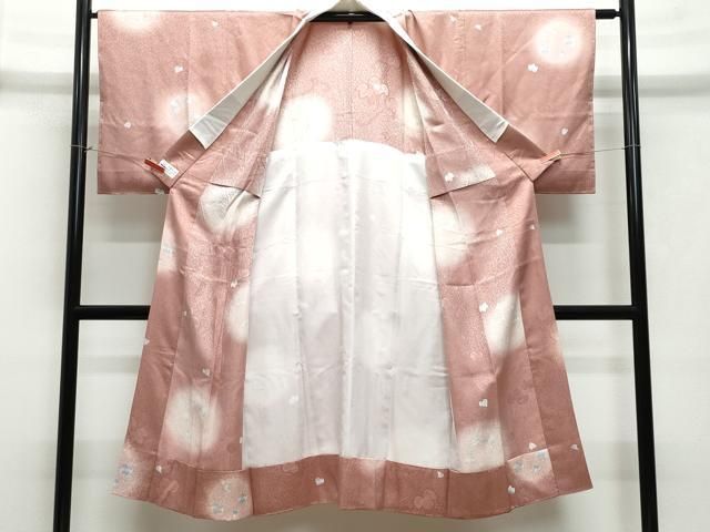 平和屋着物□長襦袢 無双仕立て 草花地紋 正絹 逸品 CAAM0291yc 平和屋