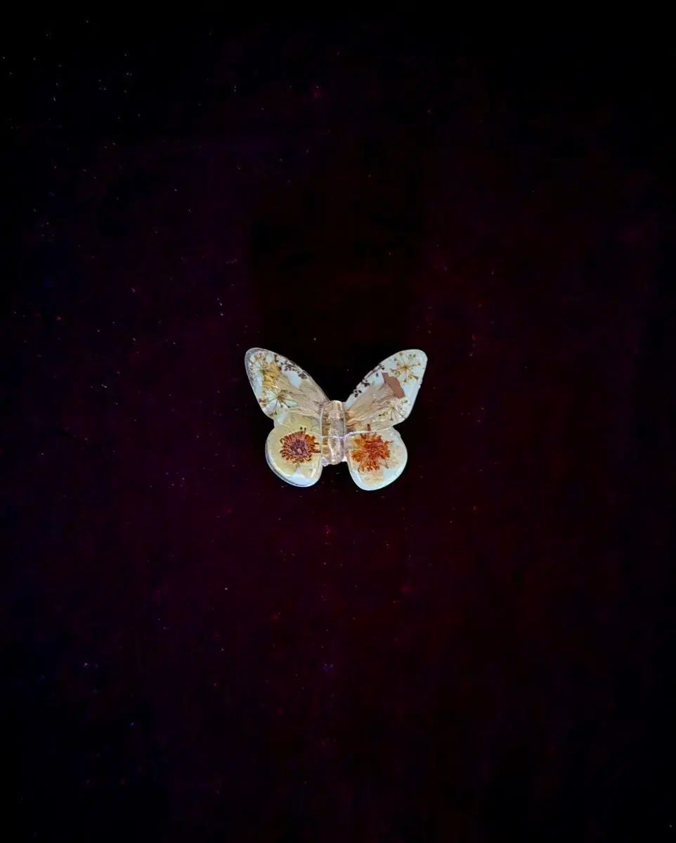 英国 ハンドメイド 押し花 ブローチ