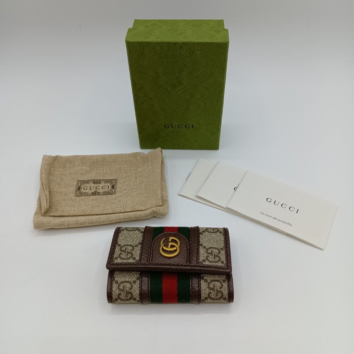 ◎◎GUCCI グッチ GGスプリーム オフィディア 6連 キーケース 603732 ブラウン 箱 布袋付