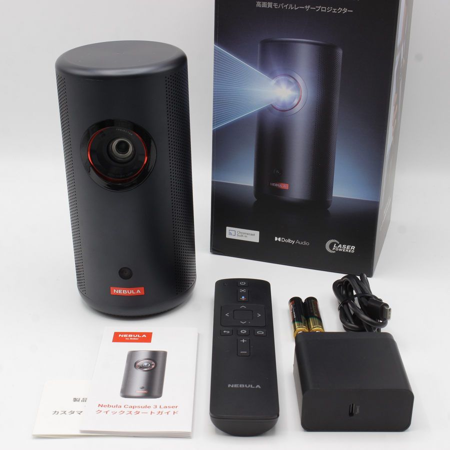 美品】Anker Nebula Capsule 3 Laser D2426N11 ブラック 美品】Anker Nebula Capsule 3 Laser D2426N11 ブラック