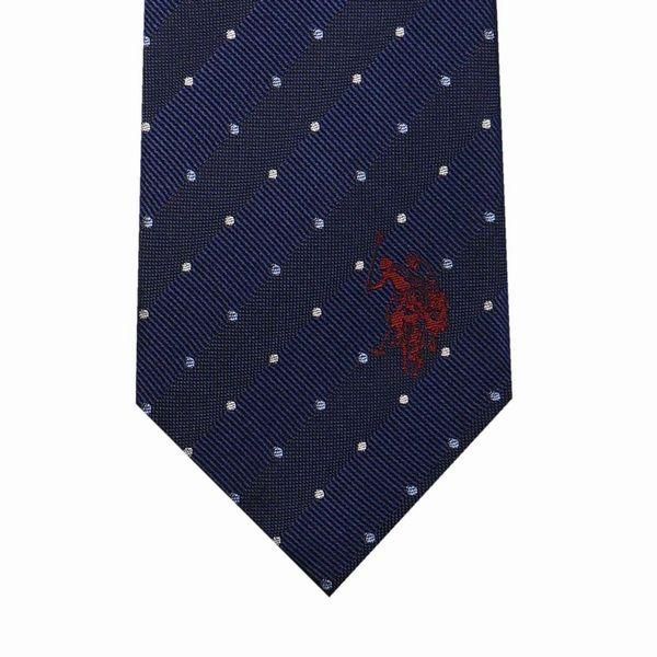 ポロ ネクタイ U.S. POLO ASSN 先幅:約8cm ドット柄 メンズ ネクタイ USPA-88 NAVY/RED 2023AW クリスマスプレゼント 彼氏 男性