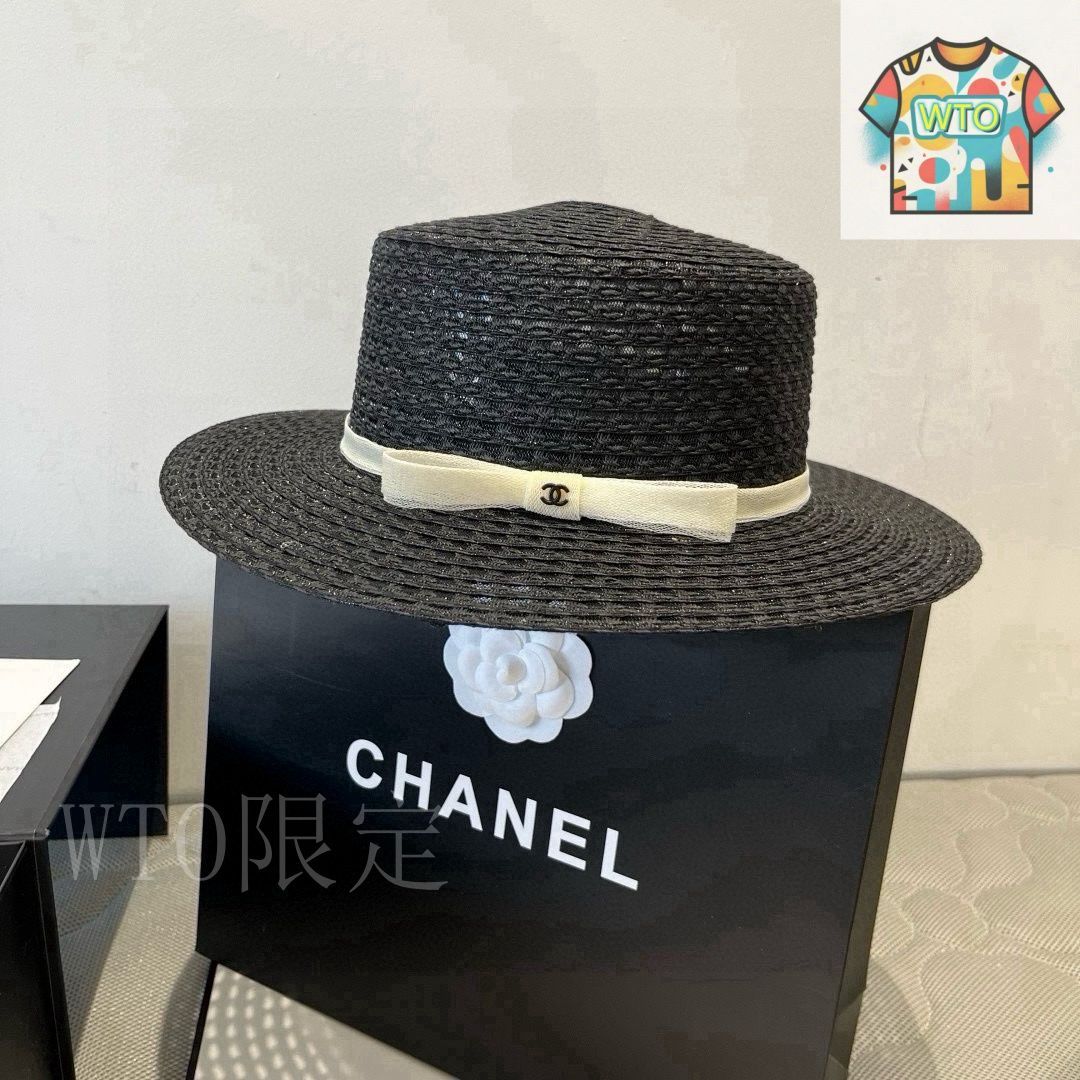CHANELハットブラック新品❗未使用❗ 今日特価】Chanel 空き彫り 平頂ハット - メルカリ