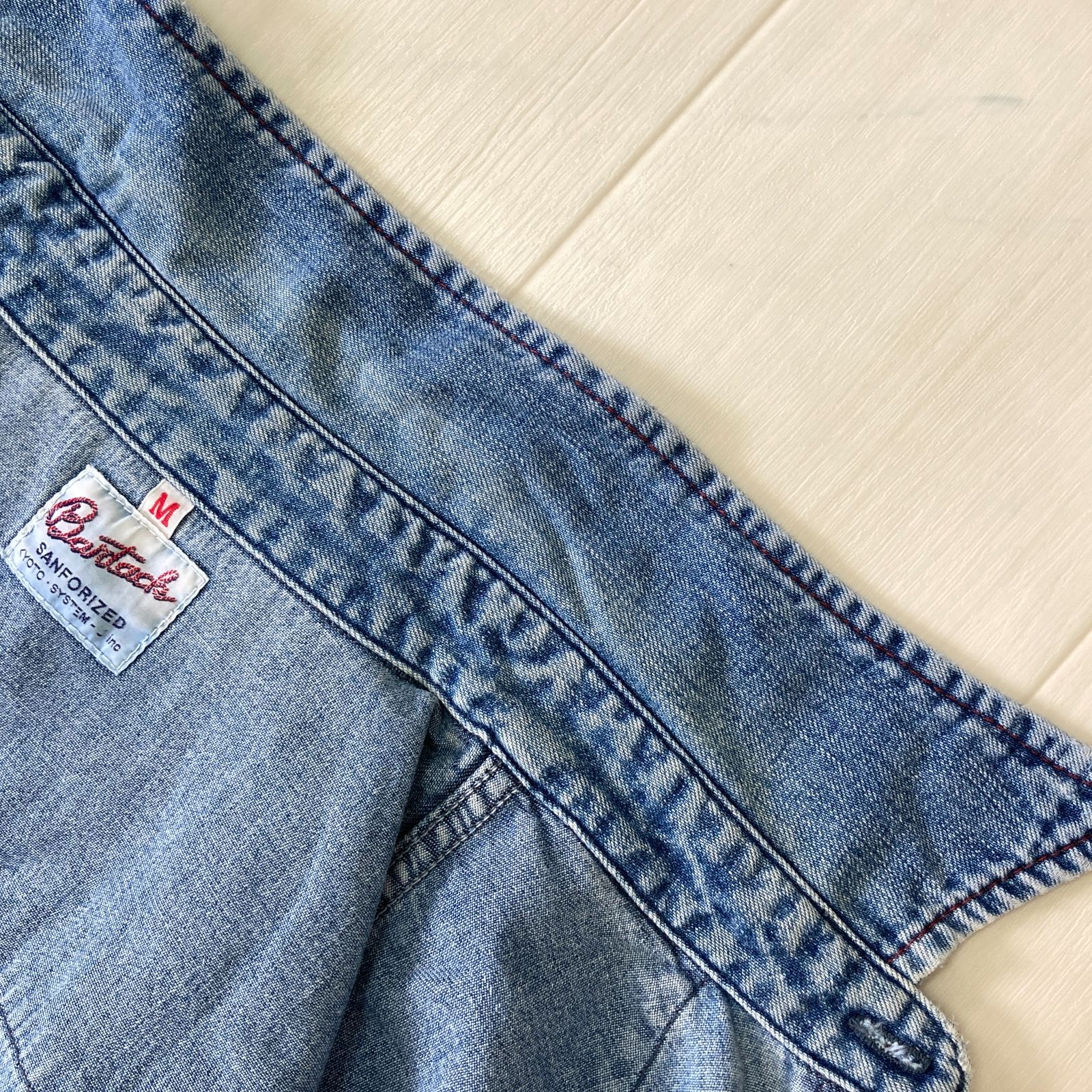 Japanese Vintage Bartack ヴィンテージ加工 ウエスタンデニムシャツ 