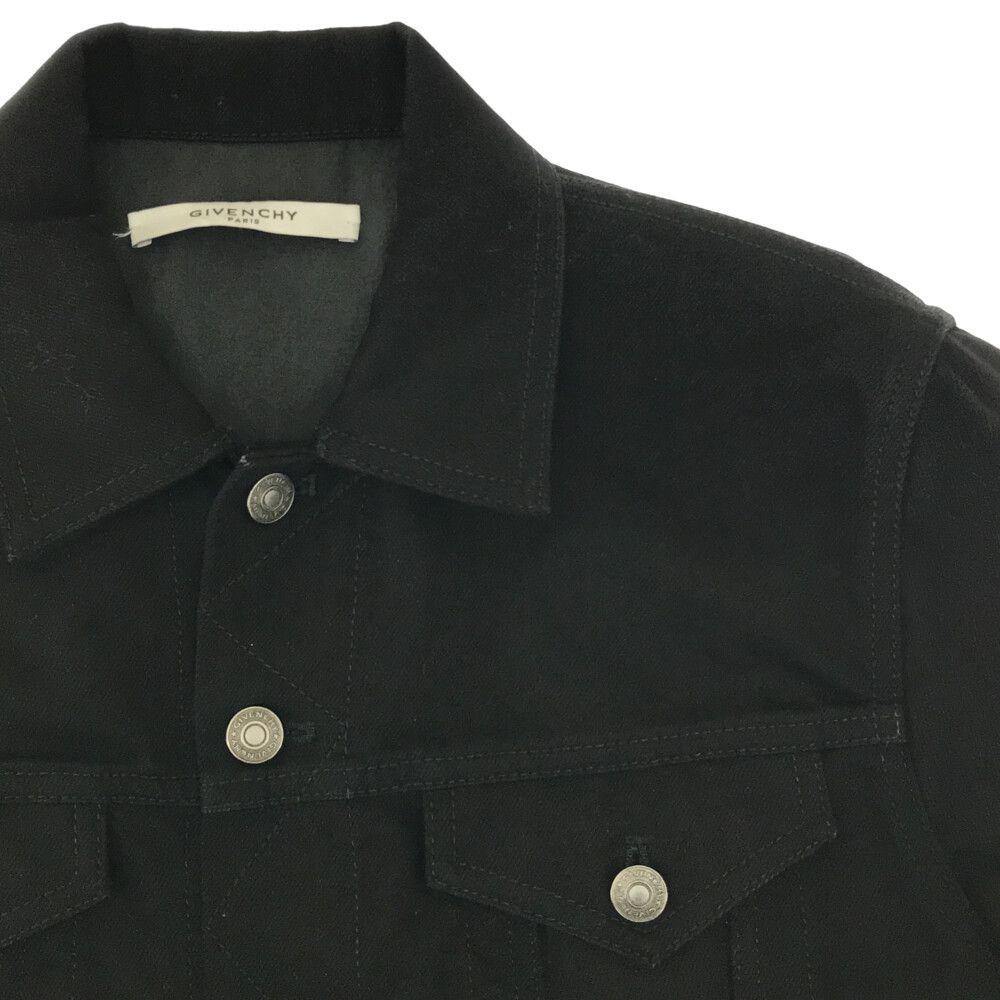 GIVENCHY / サイドロゴテープ/ジャケット/XXL/デニム/ブラック/黒/無地/BM008W5005 GIVENCHY (ジバンシィ) BM008W5005 サイドロゴテープデザインデニム