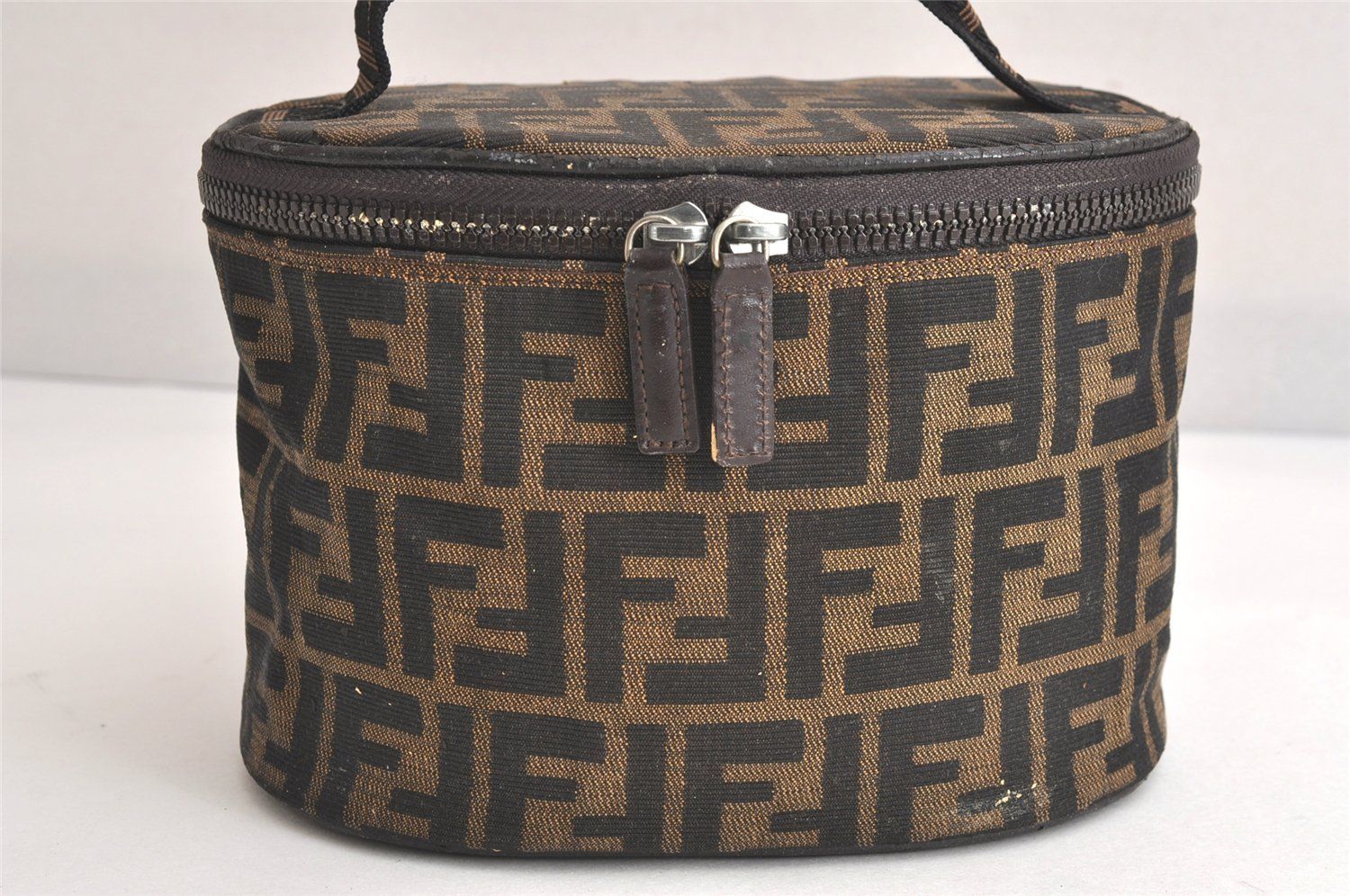 FENDI フェンディ ズッカ柄 バニティ バッグ 財布 ポーチ ナイロン