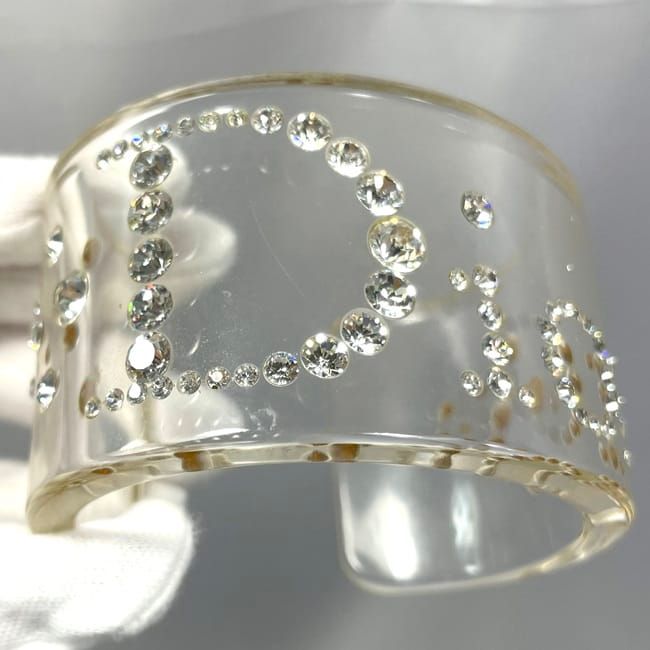 Dior ディオール プラスチック　バングル　ブレスレット　クリア imgrc0074641828.jpg