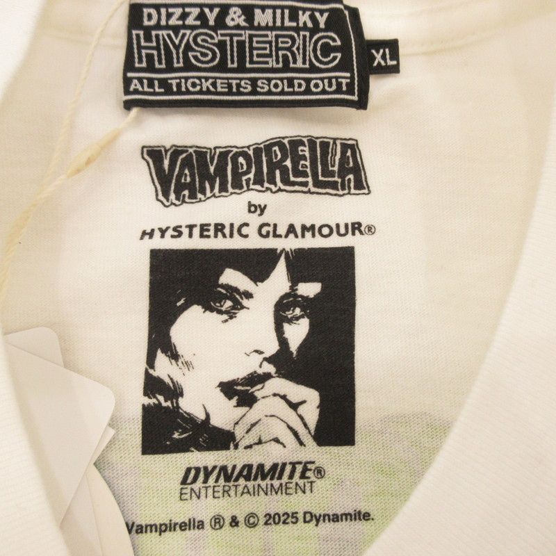 HYSTERIC GLAMOUR VAMPIRILLA 半袖シャツ Ｍ HYSTERIC GLAMOUR ヒステリックグラマー 02222AH03 VAMPIRELLA