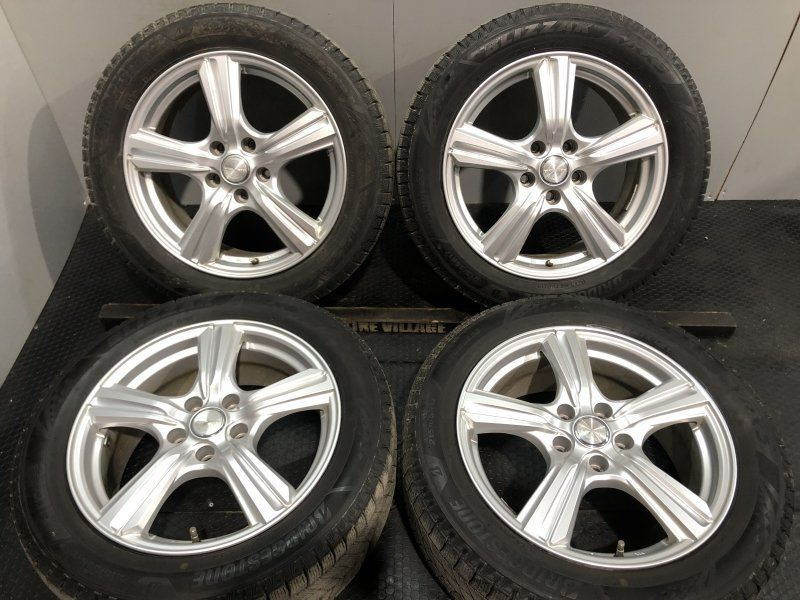 BS BLIZZAK VRX3 215|55R17 スタッドレス VIOLENTO 17インチ 7J5HPCD114.3 40 21年製 バリ溝 クラウン レクサスHS等 MTE940