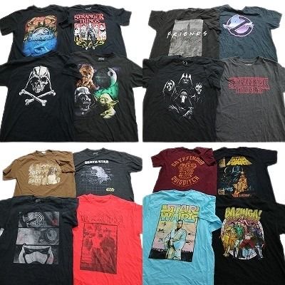 古着卸 まとめ売り 映画・ドラマ 半袖Tシャツ 16枚セット (メンズ L ) スターウォーズ ゴーストバスターズ ストレンジャーシングス MU1614