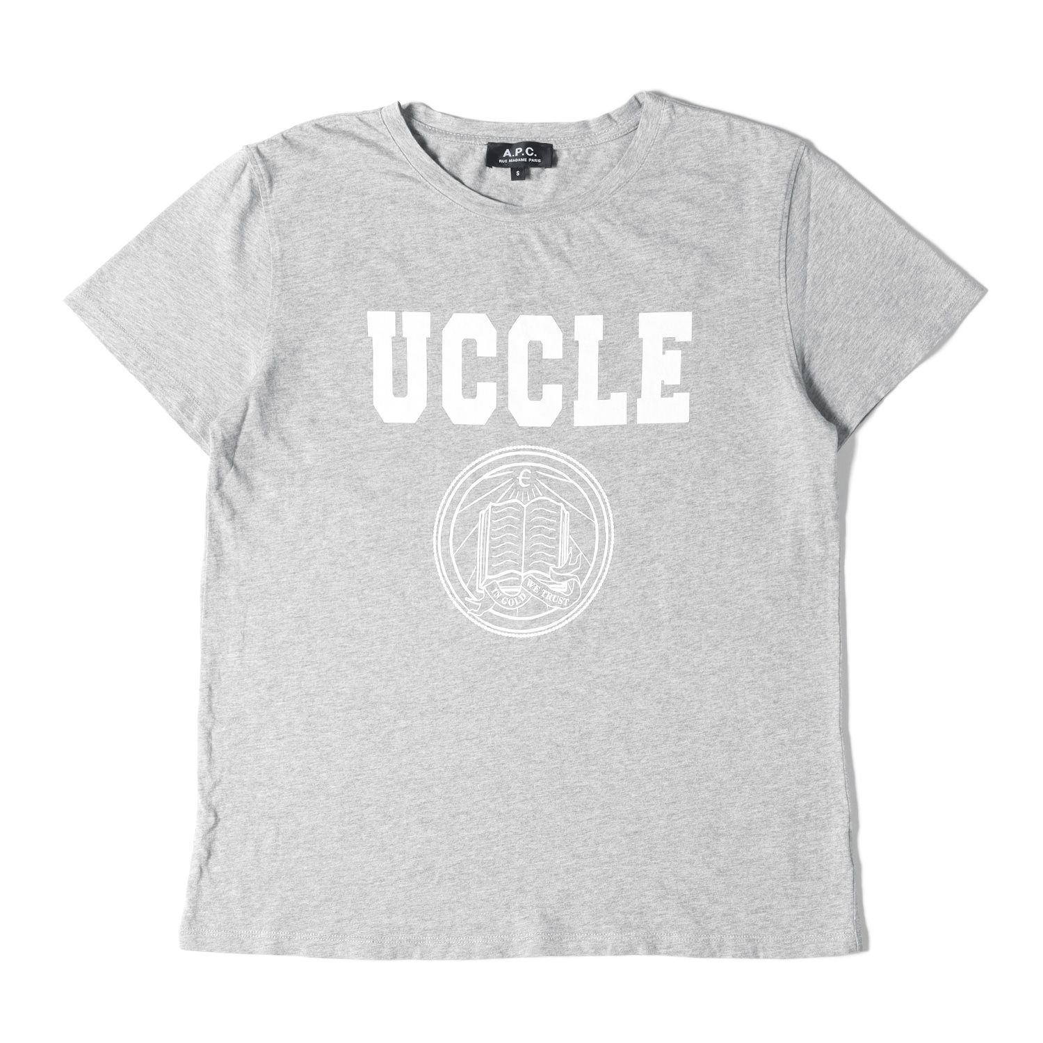 A.P.C. アーペーセー Tシャツ サイズ:S UCCLE ロゴ プリント クルー