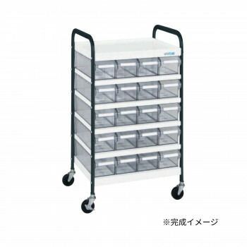 サカエ CSワゴン透明ボックス付 CSB-20TWD