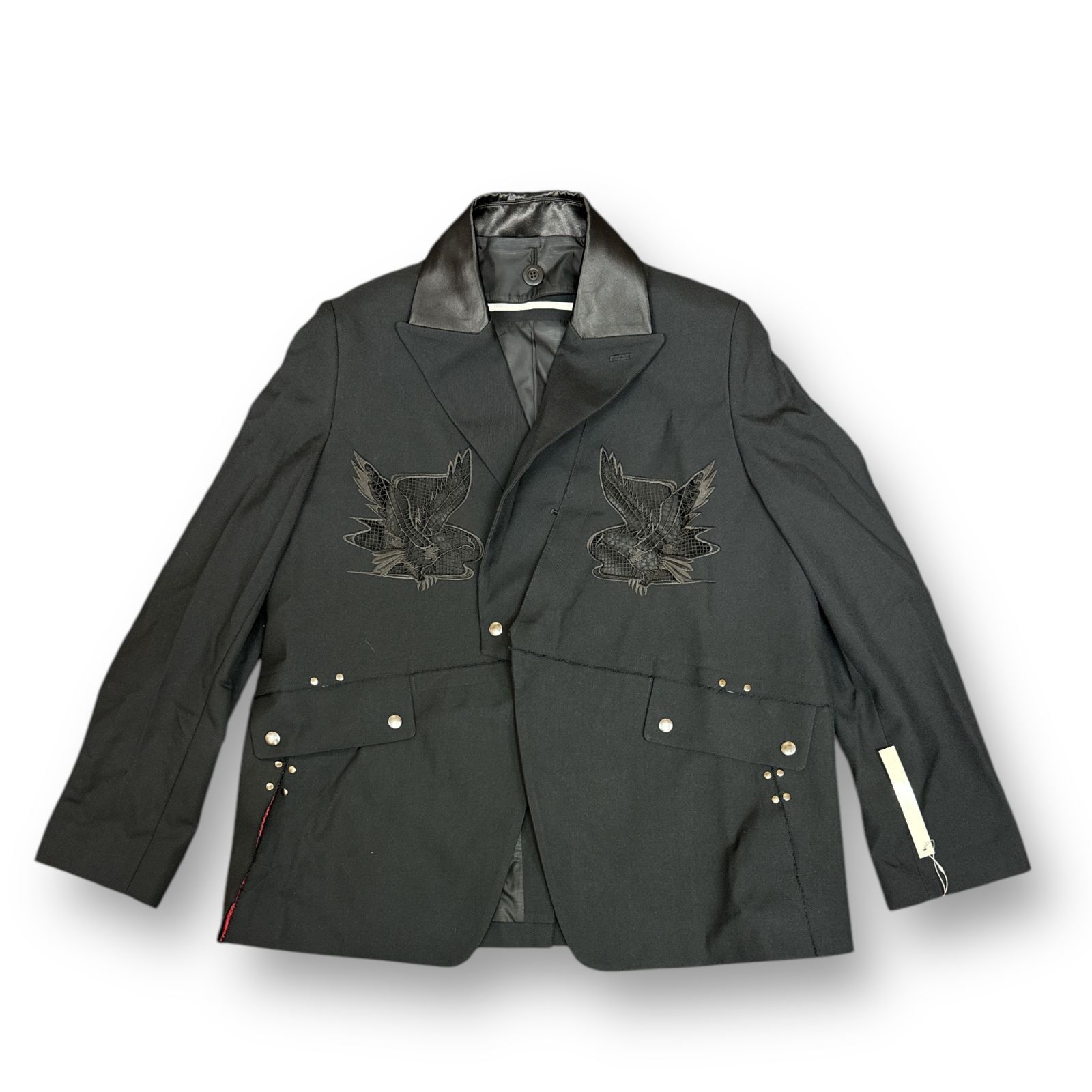 定価140800円 新品 Tamme 23AW レース切替 ピークドラペル