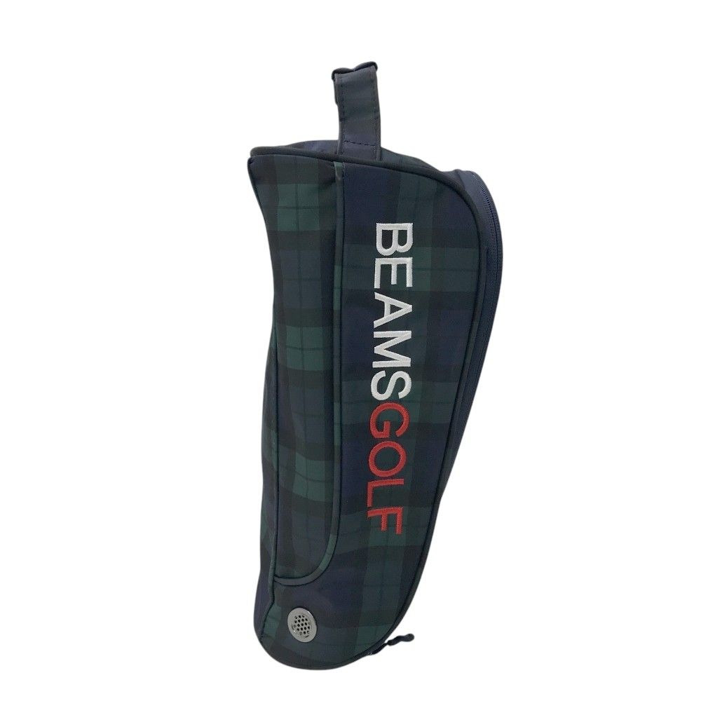 BEAMS GOLF ゴルフ　シューズケース　黒　緑ロゴ BEAMS GOLF（ビームス ゴルフ）ブラックウォッチ シューズバッグ