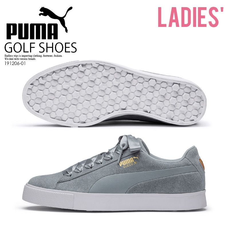 PUMA (プーマ) SUEDE G WOMEN'S レディース ゴルフ ゴルフシューズ スパイクレス QUARRY-QUARRY (グレー) 191206-01