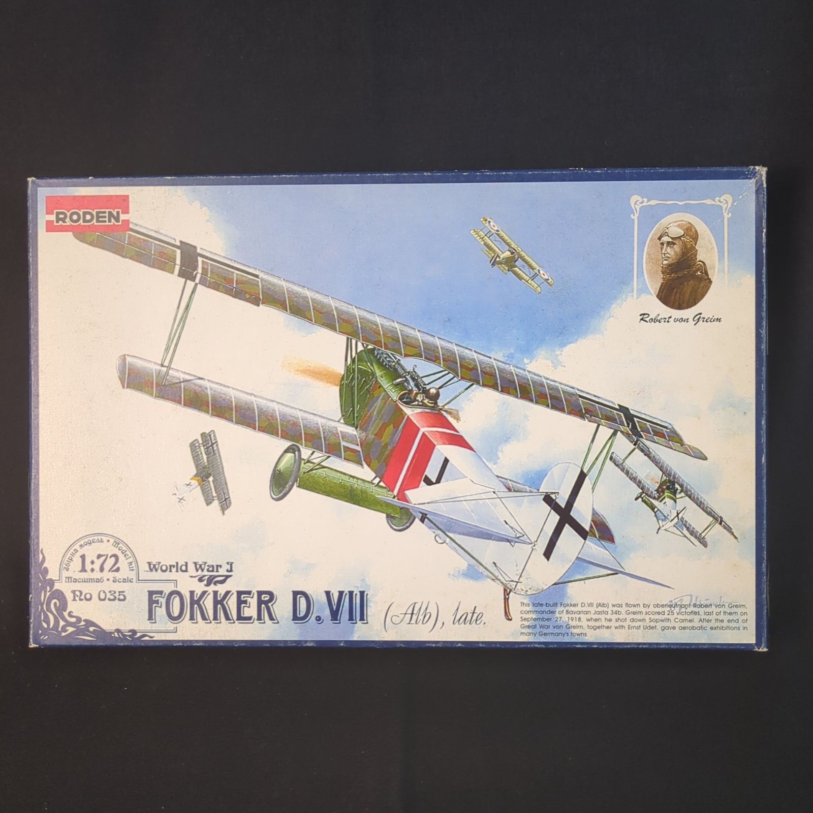 輸入キット 品 RODEN Ro035 1|72 FOKKER D.Ⅶ Alb late フォッカー D.VII アルバトロス製後期型