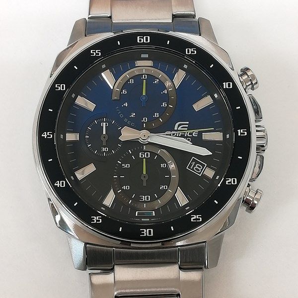 CASIO カシオ EDIFICE 腕時計 シルバー×ブラック EFV-600D-2A クォーツ 