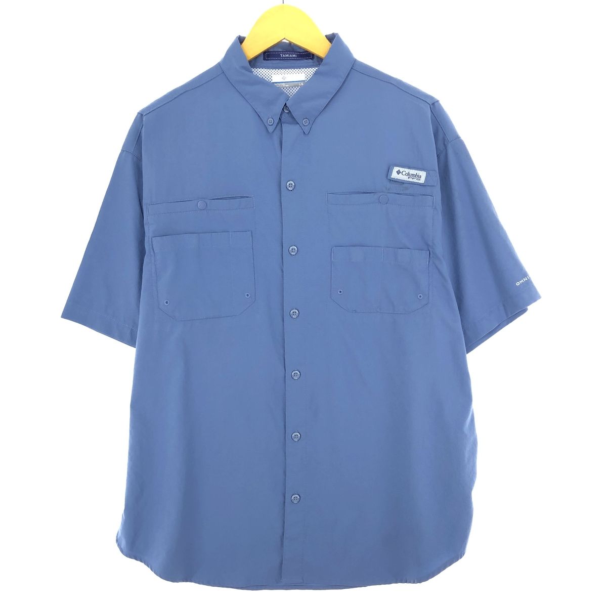 古着 コロンビア Columbia PFG OMNI-SHADE ボタンダウン 半袖 フィッシングシャツ メンズL /eaa445532
