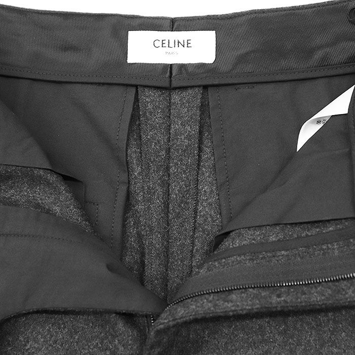 未使用】CELINE セリーヌ パンツ ガウチョ メルトン ウール100  